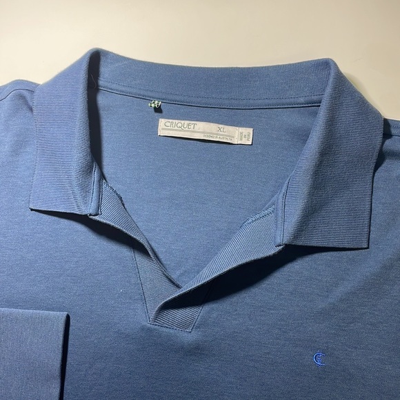 Criquet Shirts Criquet Mens Xl Solid Blue Long Sleeve Soft Cotton